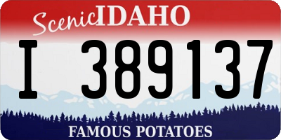 ID license plate I389137