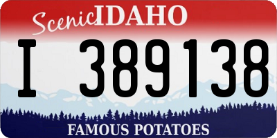 ID license plate I389138
