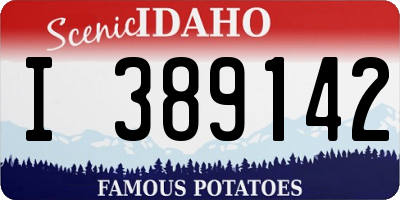ID license plate I389142