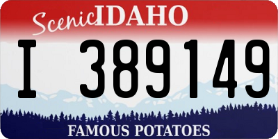ID license plate I389149