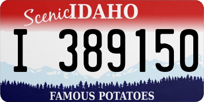 ID license plate I389150
