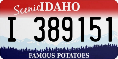 ID license plate I389151
