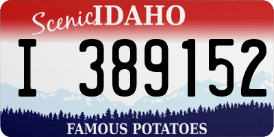ID license plate I389152