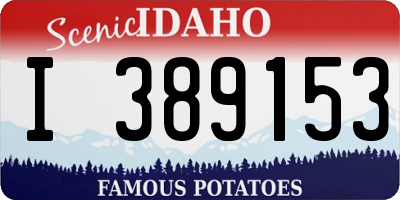 ID license plate I389153