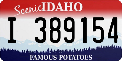 ID license plate I389154