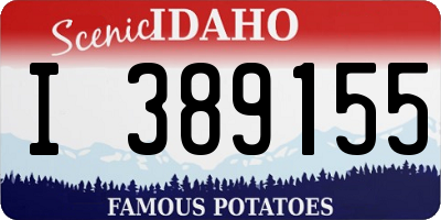 ID license plate I389155