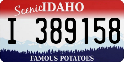 ID license plate I389158