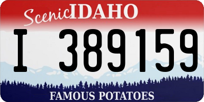 ID license plate I389159