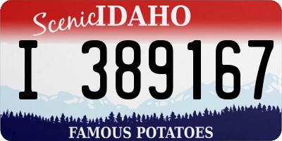 ID license plate I389167