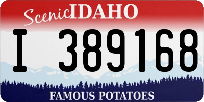 ID license plate I389168