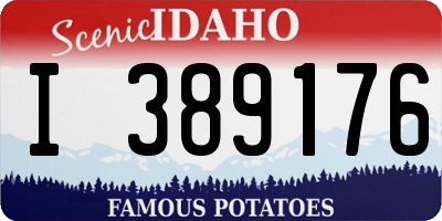 ID license plate I389176