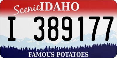 ID license plate I389177