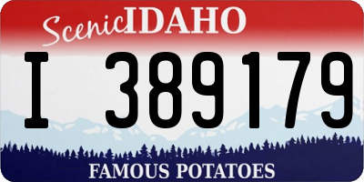 ID license plate I389179