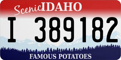 ID license plate I389182