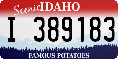 ID license plate I389183