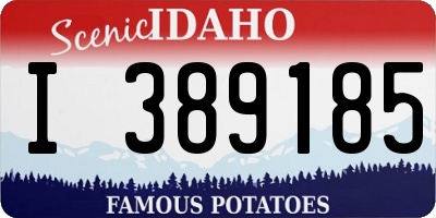 ID license plate I389185