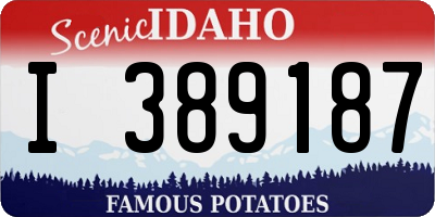 ID license plate I389187