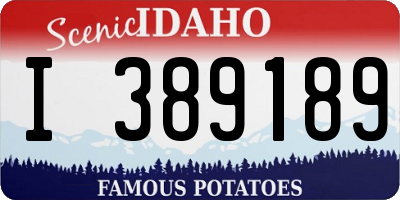 ID license plate I389189
