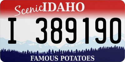 ID license plate I389190