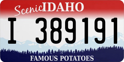 ID license plate I389191