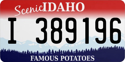 ID license plate I389196