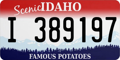 ID license plate I389197