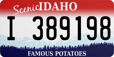 ID license plate I389198