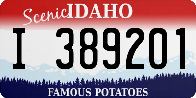 ID license plate I389201