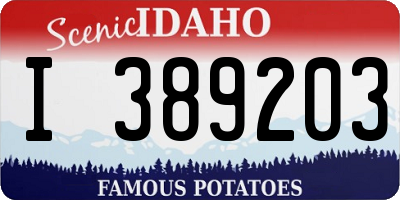 ID license plate I389203