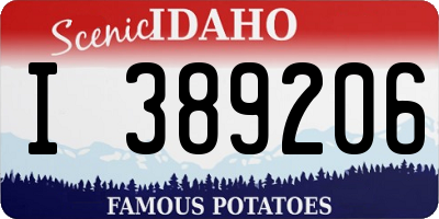 ID license plate I389206