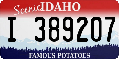 ID license plate I389207