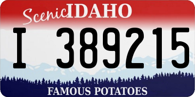 ID license plate I389215