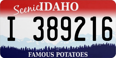 ID license plate I389216