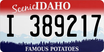 ID license plate I389217