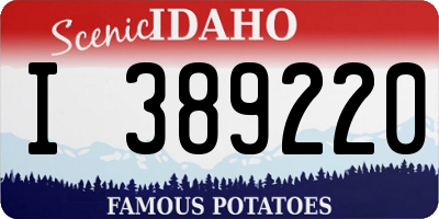 ID license plate I389220