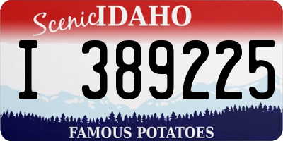 ID license plate I389225
