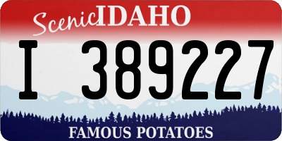 ID license plate I389227