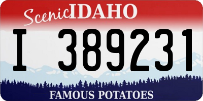 ID license plate I389231