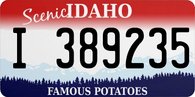 ID license plate I389235