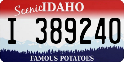 ID license plate I389240
