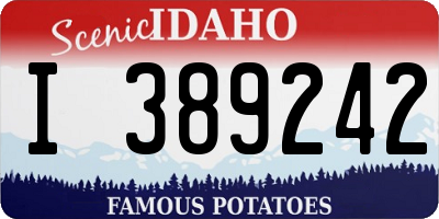 ID license plate I389242