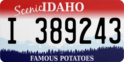 ID license plate I389243