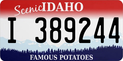 ID license plate I389244