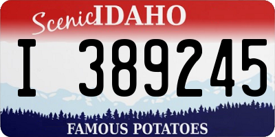 ID license plate I389245