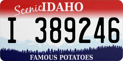 ID license plate I389246