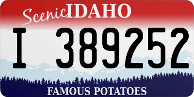 ID license plate I389252