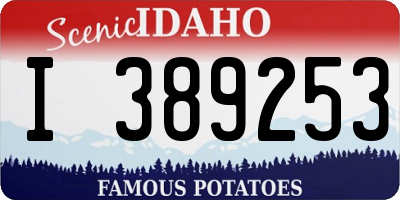 ID license plate I389253