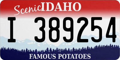 ID license plate I389254