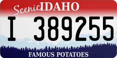 ID license plate I389255