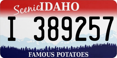ID license plate I389257